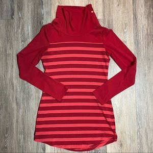 Lolë Tunic Length Stripped Sweater
